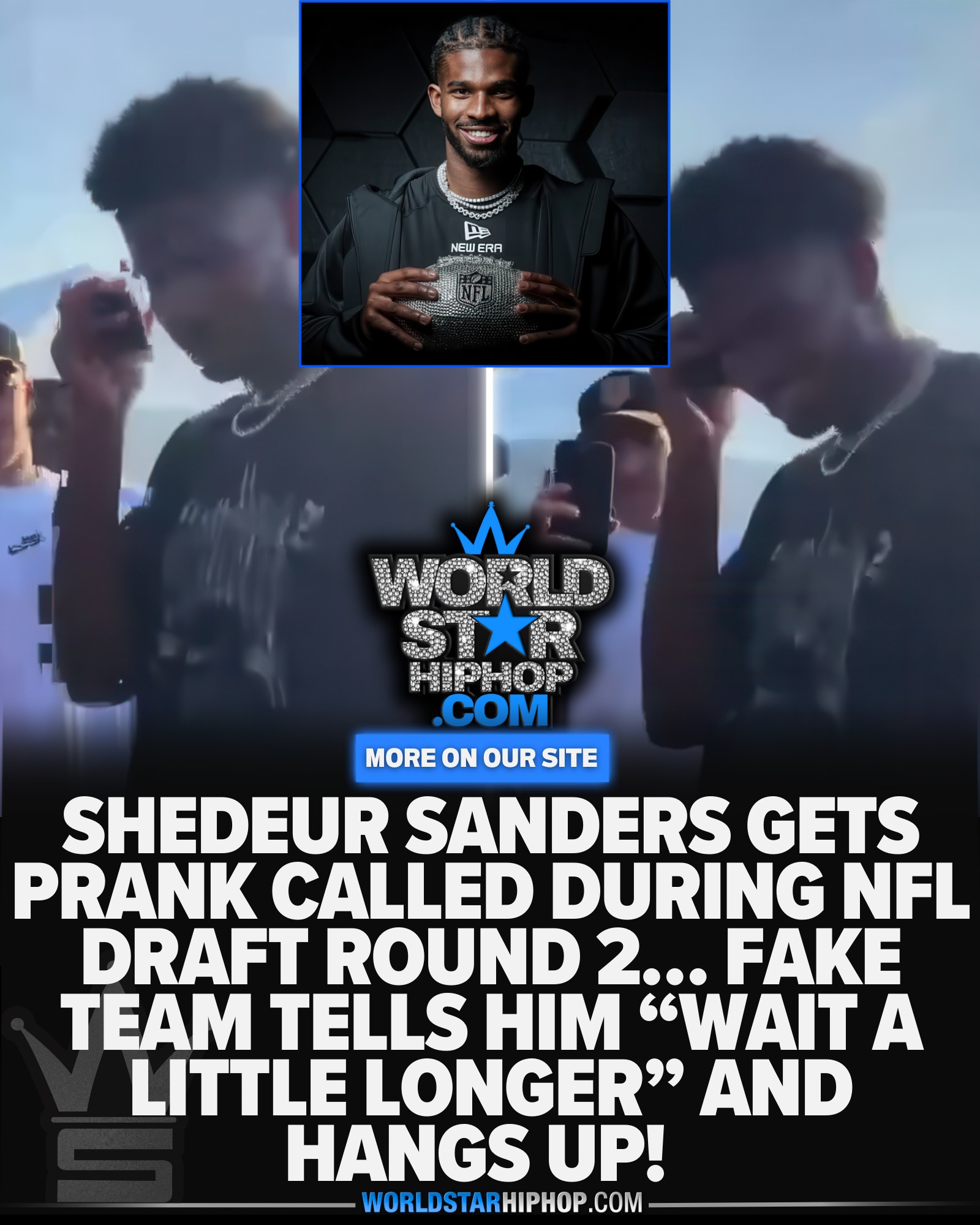 Shedeur Sanders was waiting on his big moment during Round 2 of the NFL Draft when his phone rang—and it sounded like a team was calling. But the voice just said “wait a little longer” and hung up. The whole room was stunned, and Shedeur is still waiting to be picked up by an NFL team. Round 2 ended without his name being called, and Round 3 is up next. 